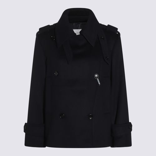 Max Mara Blue Wool Coat - Max Mara - Modalova