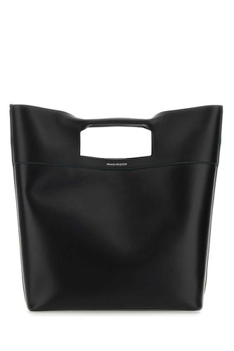 Black Leather The Square Bow Shopping Bag - Alexander McQueen - Modalova