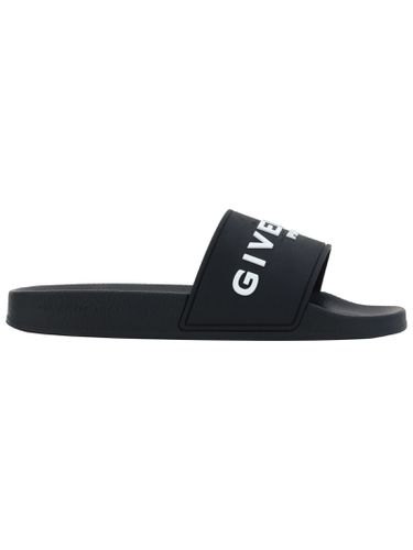 Givenchy Logo Detail Rubber Slides - Givenchy - Modalova