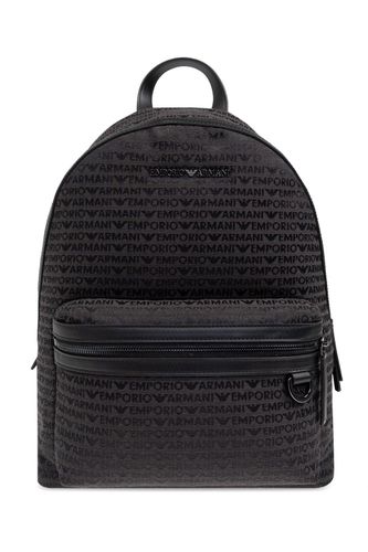 Backpack With Monogram - Emporio Armani - Modalova