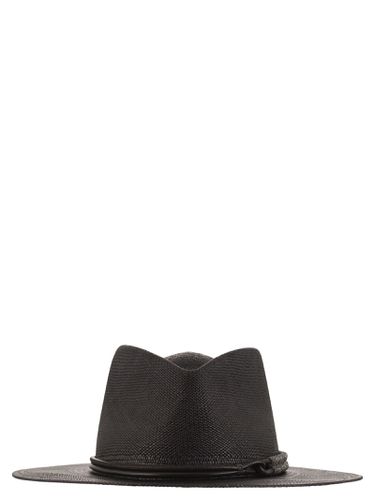 Straw Fedora With Leather Band And Necklace - Brunello Cucinelli - Modalova