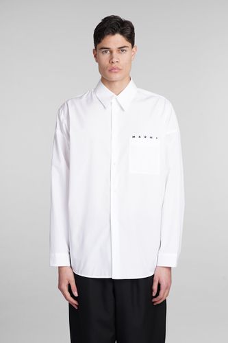 Marni Shirt In White Cotton - Marni - Modalova