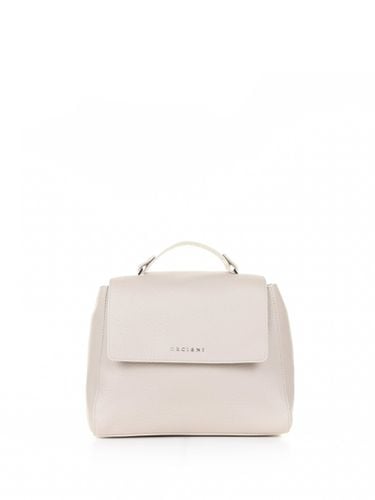 Sveva S Shoulder Bag In Ivory Leather With Shoulder Strap - Orciani - Modalova