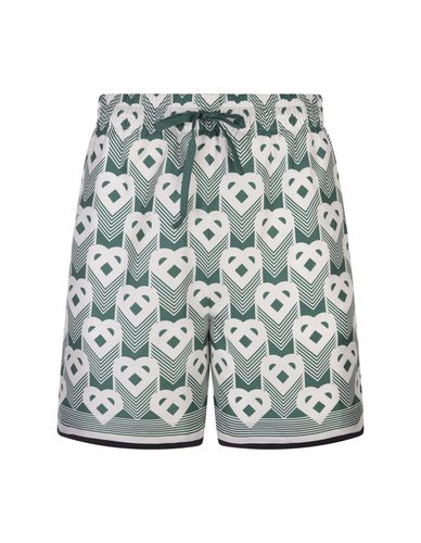 Heart Monogram Silk Shorts - Casablanca - Modalova