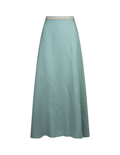 Charline Long Skirt In Light Linen - Amotea - Modalova