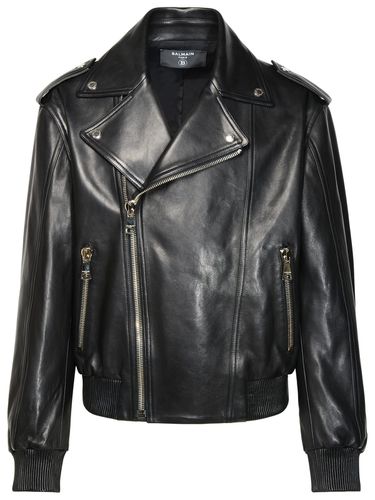 Lambskin Bomber Jacket - Balmain - Modalova