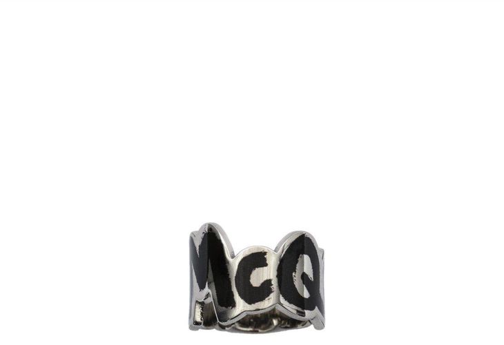 Logo Engraved Cut Out Ring - Alexander McQueen - Modalova