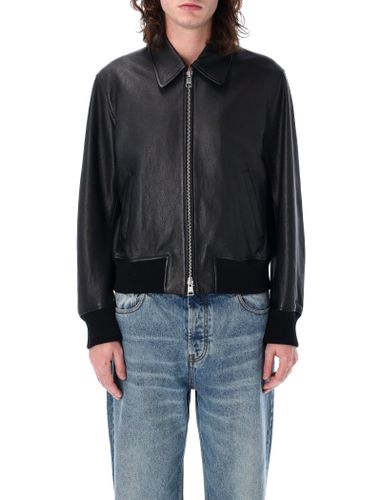 Leather Zipped Jacket - Ami Alexandre Mattiussi - Modalova