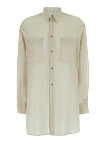 Light-green Long Shirt In Wool Blend Woman - Philosophy di Lorenzo Serafini - Modalova