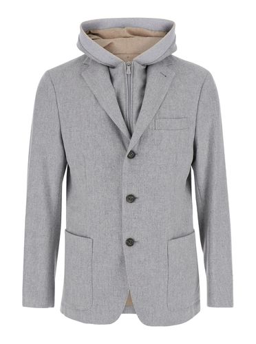 Single-breasted Jacket With Bib In Wool And Cashmere Man - Eleventy - Modalova