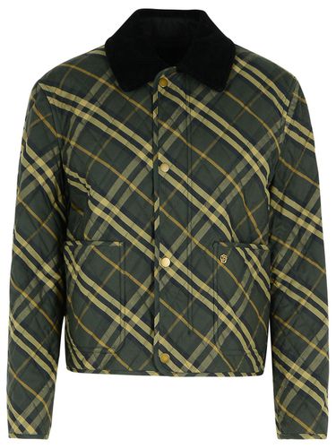 Burberry check Green Cotton Jacket - Burberry - Modalova