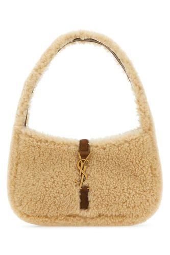 Beige Shearling Mini Le 5 ã 7 Handbag - Saint Laurent - Modalova