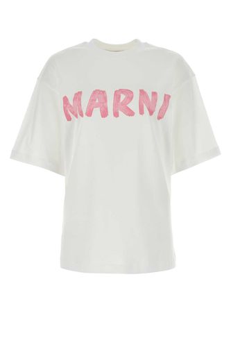 Marni White Cotton Oversize T-shirt - Marni - Modalova