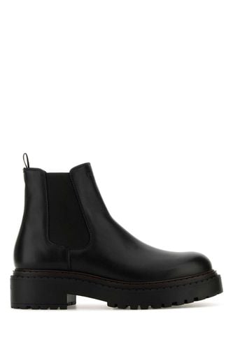 Prada Black Leather Ankle Boots - Prada - Modalova