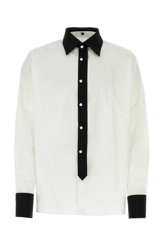Contrast-trim Long-sleeved Shirt - Prada - Modalova