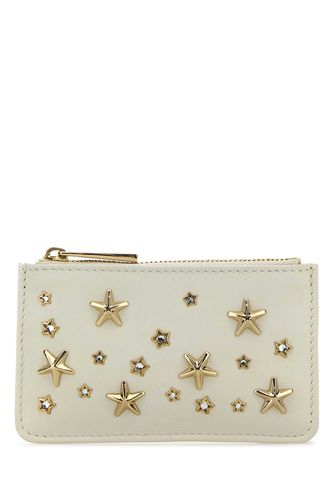 White Leather Nancy Card Holder - Jimmy Choo - Modalova