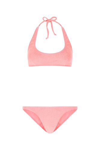 Pink Stretch Terry Amber Bikini - Lisa Marie Fernandez - Modalova