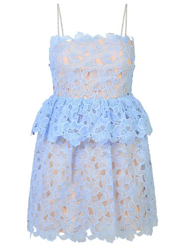 Light Blue Polyester Dress - self-portrait - Modalova