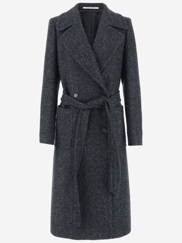 Wool Blend Double-breasted Coat - Tagliatore - Modalova