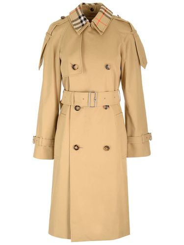 Burberry Gabardine Long Trench Coat - Burberry - Modalova