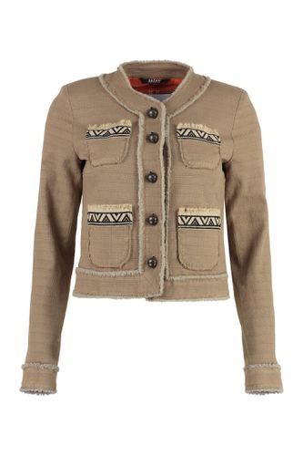 Button-front Cotton Jacket - Bazar Deluxe - Modalova