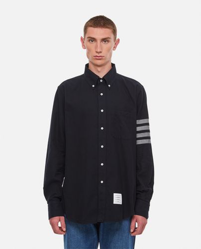 Straight Fit Shirt W/ Tonal 4 Bar In Flannel - Thom Browne - Modalova