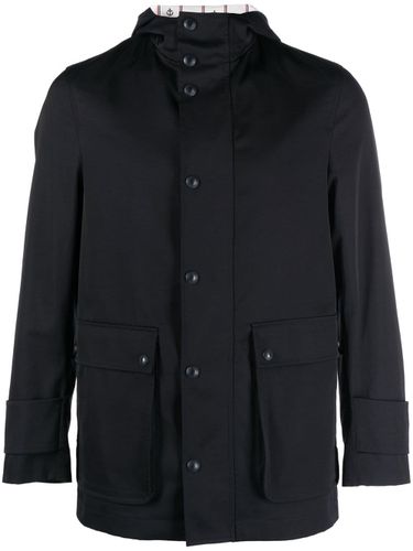 Simplified Snap Front Rain Parka In Nylon Tech - Thom Browne - Modalova