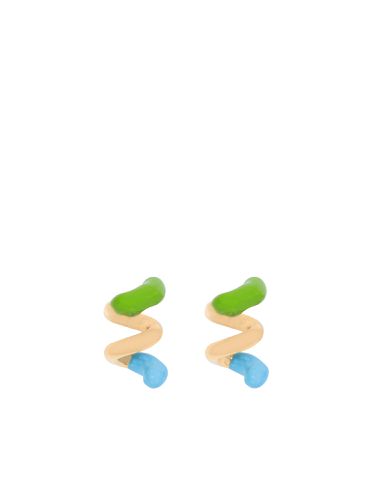 Fusillo Rubberized Blue/ Green Earrings - Sunnei - Modalova