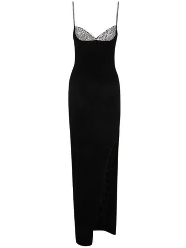 Thin Strap Knit Long Slit Dress - Balmain - Modalova
