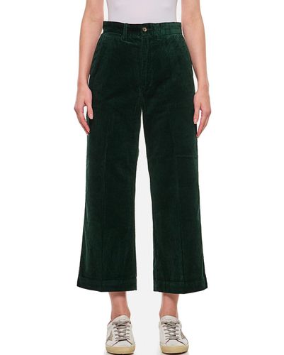 Corduroy Wide-leg Cropped Trousers - Polo Ralph Lauren - Modalova