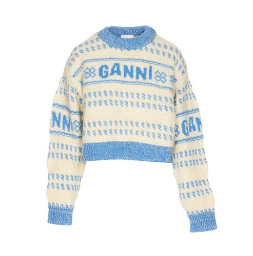 Ganni Graphic Knitted Sweater - Ganni - Modalova