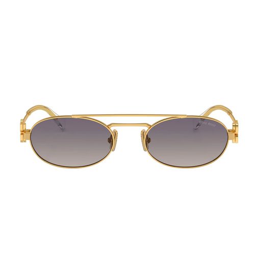 Miumiu 0mu 54zs Logo 5ak30c Gold Sunglasses - Miu Miu - Modalova