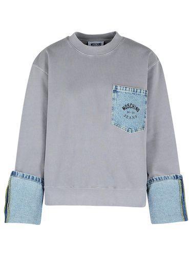 Gray Cotton Sweatshirt - M05CH1N0 Jeans - Modalova