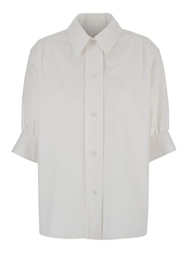 White Half Sleeve Shirt With Pointed Collar In Cotton Woman - Jil Sander - Modalova