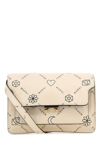 Printed Leather Trunk Shoulder Bag - Marni - Modalova