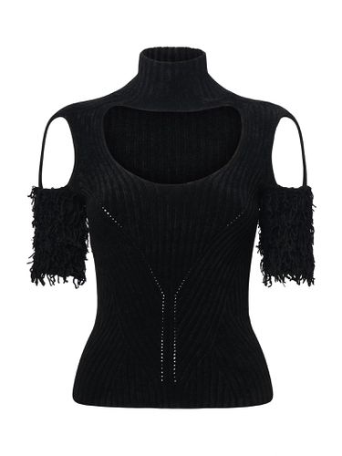 High-neck Chenille Sweater With Cut-out - Coperni - Modalova