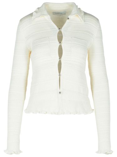 Lanvin ribbed White Cotton Cardigan - Lanvin - Modalova