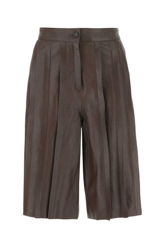 Brown Leather Bermuda Shorts - Golden Goose - Modalova