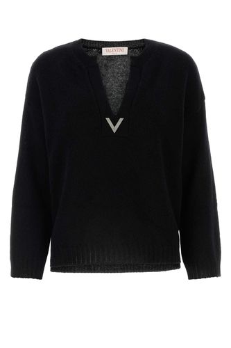 Black Wool Oversize Sweater - Valentino Garavani - Modalova