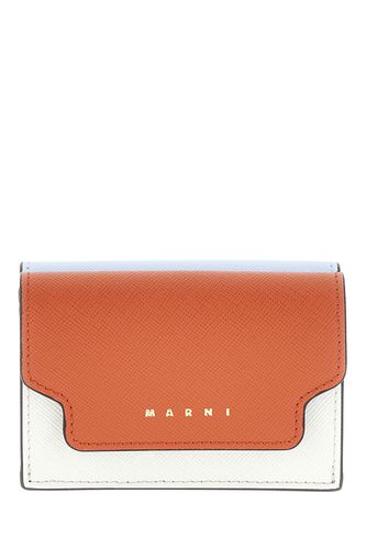 Multicolor Leather Tri-fold Wallet - Marni - Modalova