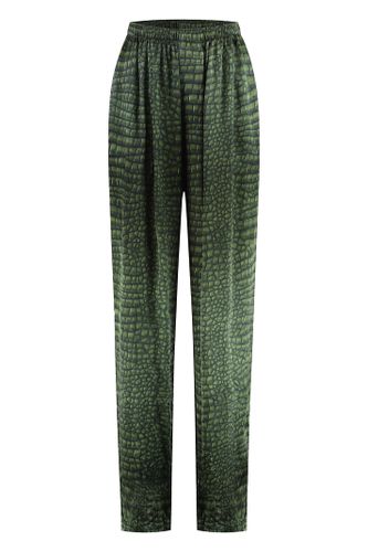 Printed Silk Pajama Pants - Balenciaga - Modalova