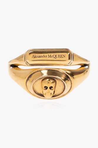 Alexander McQueen Ring With Logo - Alexander McQueen - Modalova