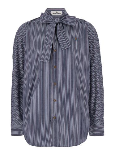 Metro Shirt With Bow Front Detail In Cotton Man - Vivienne Westwood - Modalova