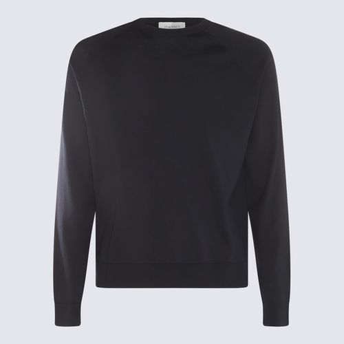 Navy Blue Cotton-silk Blend Jumper - Piacenza Cashmere - Modalova