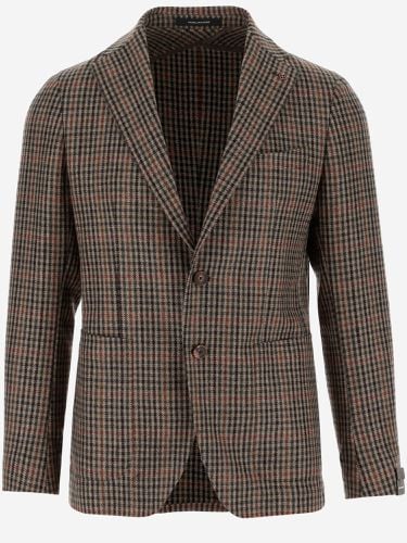 Single-breasted Wool Jacket - Tagliatore - Modalova