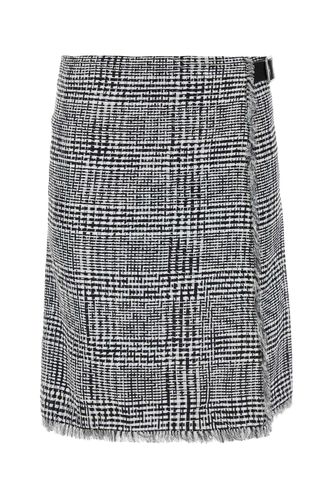 Embroidered Houndstooth Skirt - Burberry - Modalova