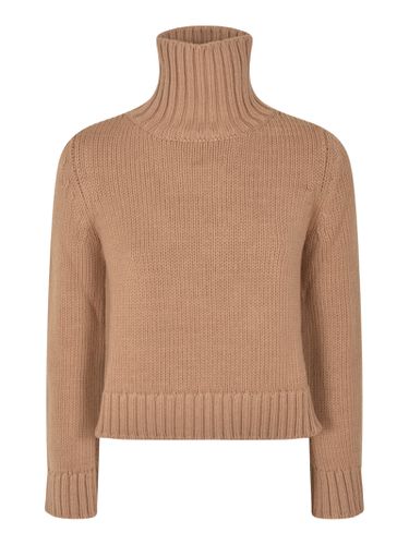 High Turtleneck Cropped Knit Pullover - Base - Modalova