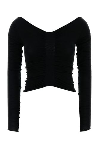 Ls Wide V Neck Ruched Pullover - Alexander Wang - Modalova