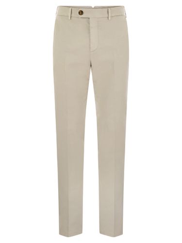 Italian Fit Cotton Gabardine Trousers - Brunello Cucinelli - Modalova