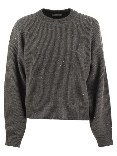 Dazzling Ribbed Sweater In Cashmere And Wool - Brunello Cucinelli - Modalova